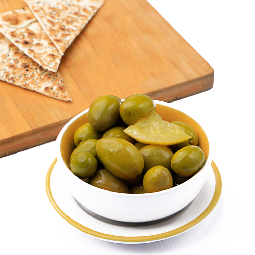 Green Aleppo Flower Olives