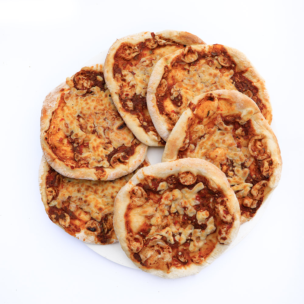 Plate of Toasted Manakish with Mozzarella