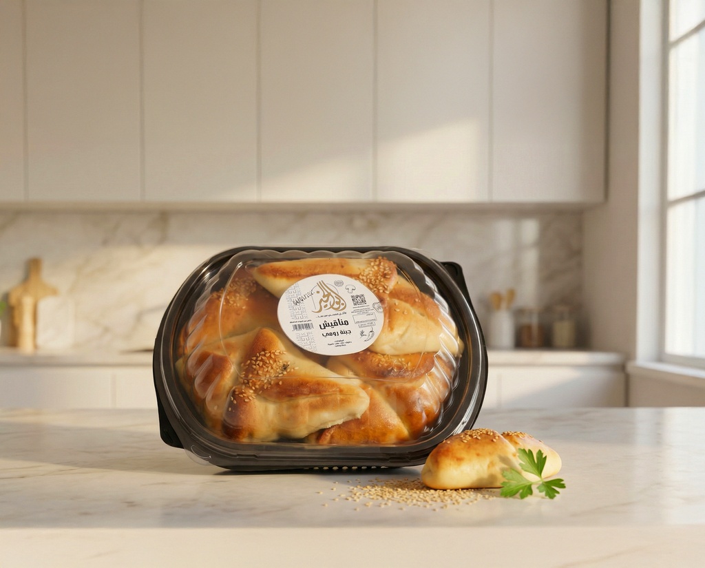 طبق مناقيش جبنة رومي