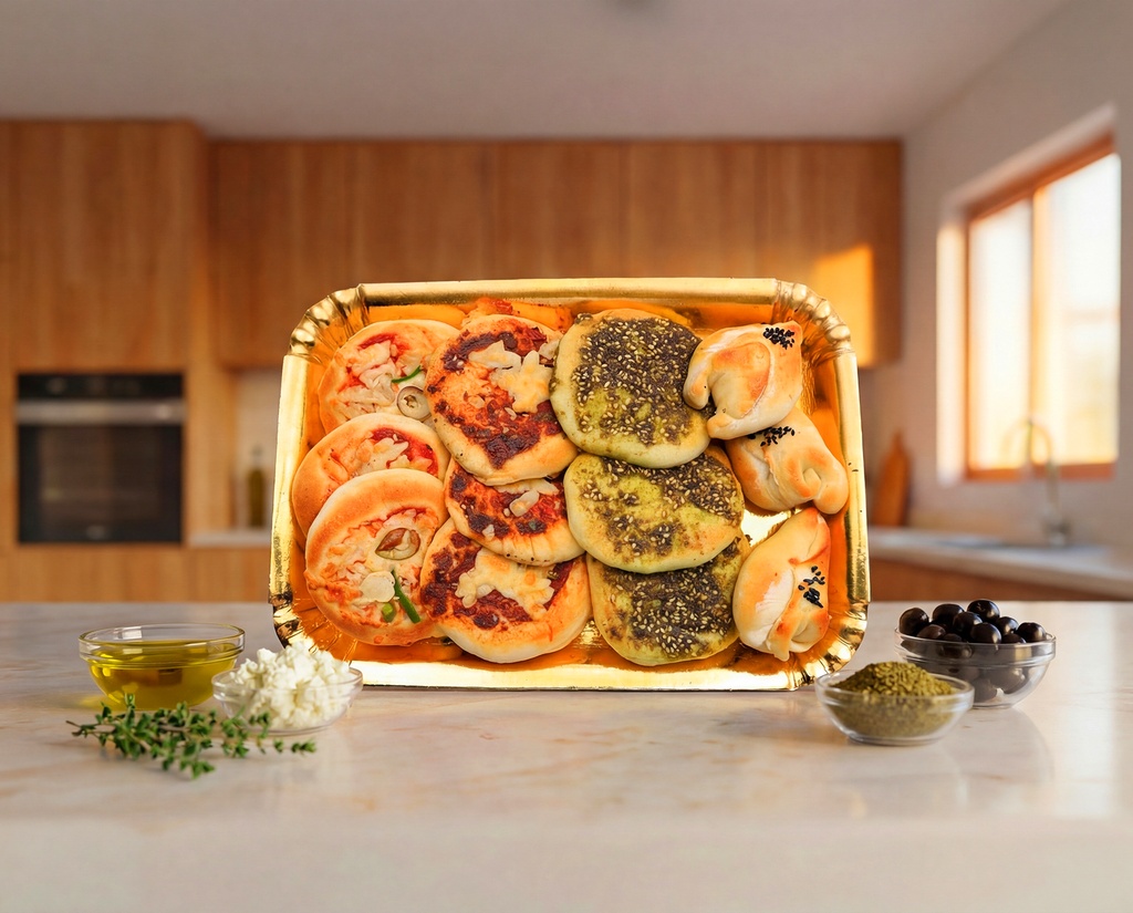 [V0360] طبق مناقيش مشكل سواريه