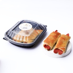 [833] Plate of Sausage Manakish with Mozzarella