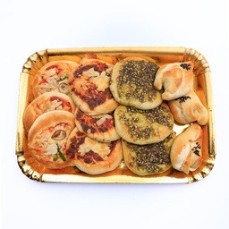 [868] Plate of Assorted Suwariyeh Manakish